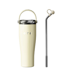 OTE 30 Oz Wasserflasche mit Klapp-Trinkhalm und Griff, 316 Edelstahl-Tumbler, 800ML Vakuum-Isolierflasche für heiß/kalt