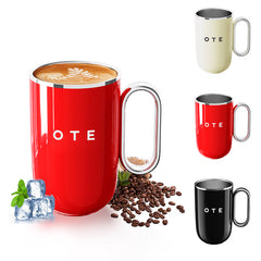 OTE Coffee Mug with Handle, 12oz/8oz(350/220ml) Insulated Stainless Steel Coffee Travel Mug, Double Wall  Reusable Coffee Cup