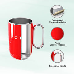 OTE Coffee Mug with Handle, 12oz/8oz(350/220ml) Insulated Stainless Steel Coffee Travel Mug, Double Wall  Reusable Coffee Cup