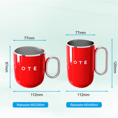 OTE Coffee Mug with Handle, 12oz/8oz(350/220ml) Insulated Stainless Steel Coffee Travel Mug, Double Wall  Reusable Coffee Cup