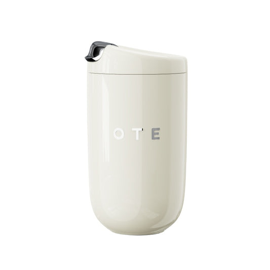 OTE Tasse à café isolée sous vide, gobelet de voyage en acier inoxydable à double paroi avec couvercle à boire, 12,31 oz/7,74 oz (350/220ml)