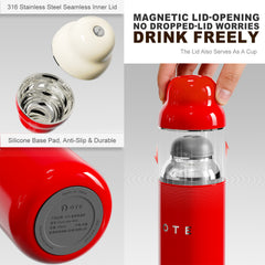 500 ml/16,91 oz Bouteille d’eau isotherme sous vide, coffret cadeau, acier inoxydable style poupée matriochka, pour boissons chaudes et froides, portable et durable, idéale pour voyages, sport, bureau et usage quotidien