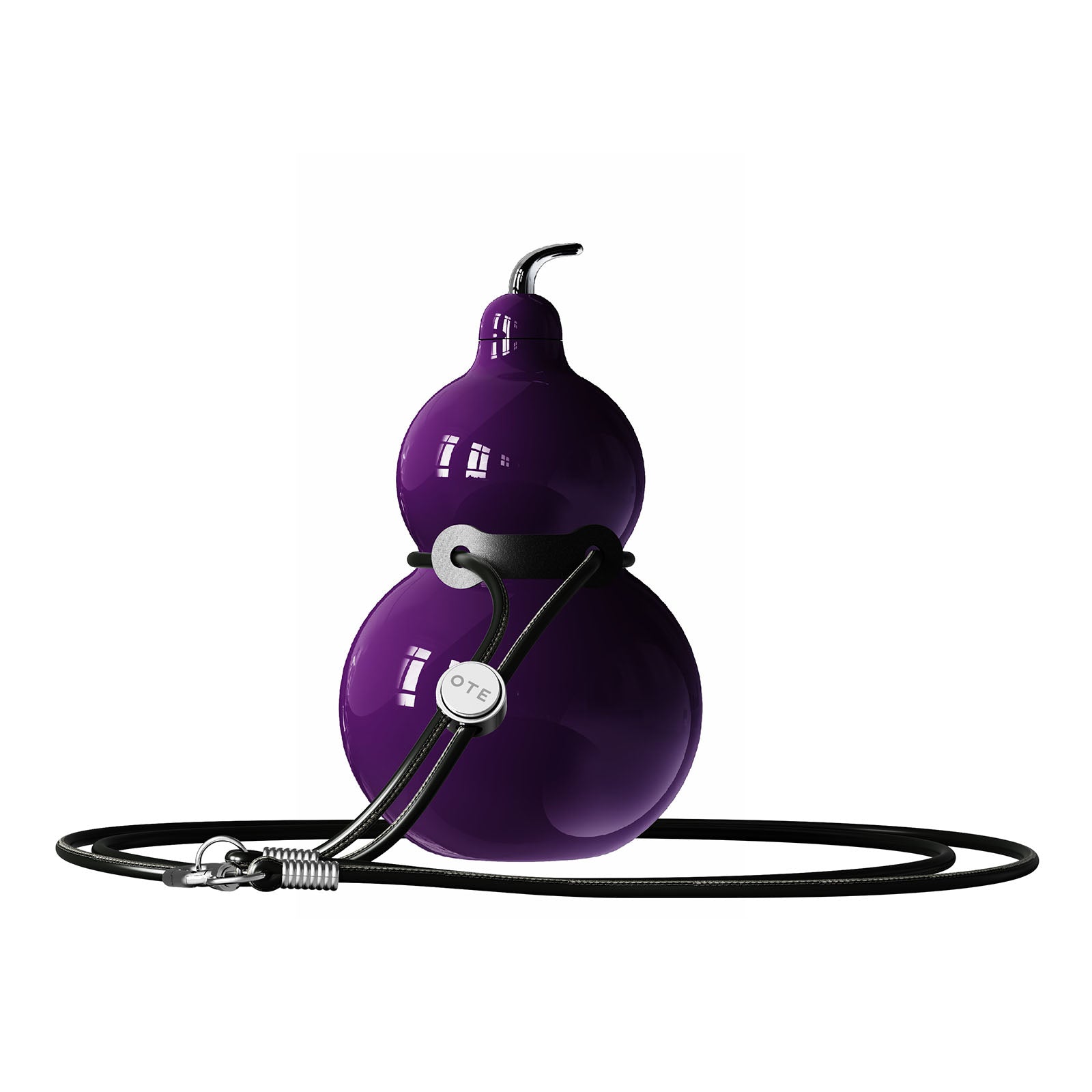 OTE Stainless Steel Gourd Bottle, Metal Gourd Water Bottle with Shoulder Strap, Portable and Durable Gourd Sports Water Bottle for Gym, Travel and Daily Use, 300ML