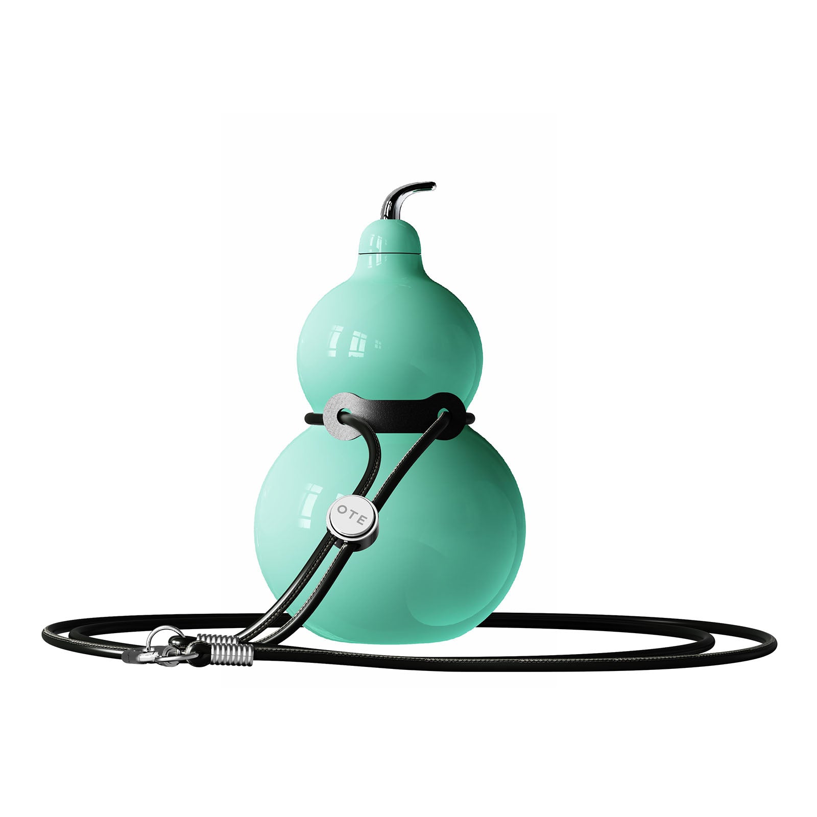 OTE Stainless Steel Gourd Bottle, Metal Gourd Water Bottle with Shoulder Strap, Portable and Durable Gourd Sports Water Bottle for Gym, Travel and Daily Use, 300ML