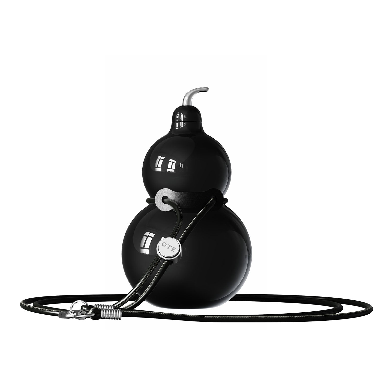 OTE Stainless Steel Gourd Bottle, Metal Gourd Water Bottle with Shoulder Strap, Portable and Durable Gourd Sports Water Bottle for Gym, Travel and Daily Use, 300ML