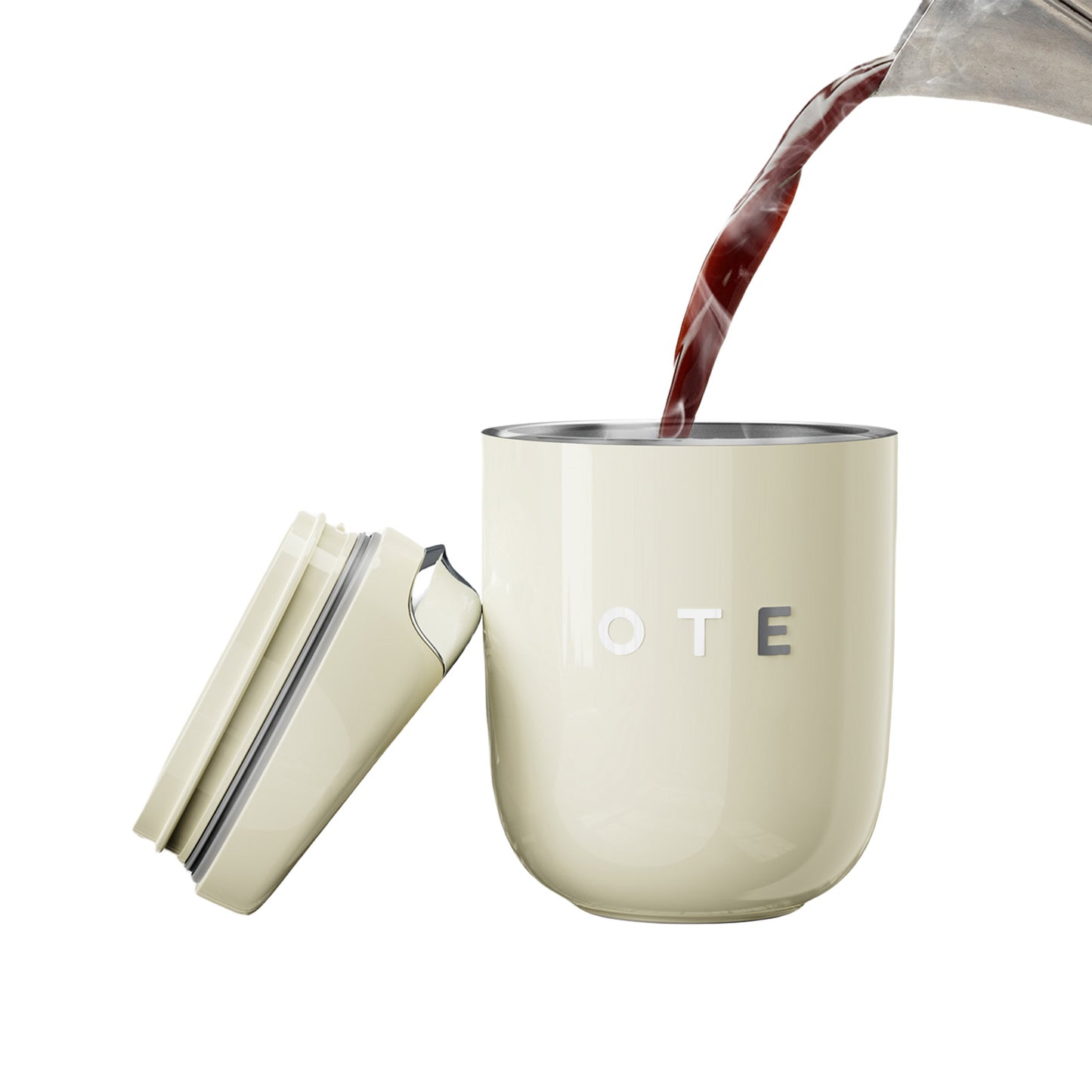 OTE vakuum isolierter Kaffeetasse, doppelwandiger Edelstahl-Reise becher mit Trink deckel, 12,31 oz/7,74 oz (350/220ml)