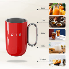 OTE Coffee Mug with Handle, 12oz/8oz(350/220ml) Insulated Stainless Steel Coffee Travel Mug, Double Wall  Reusable Coffee Cup